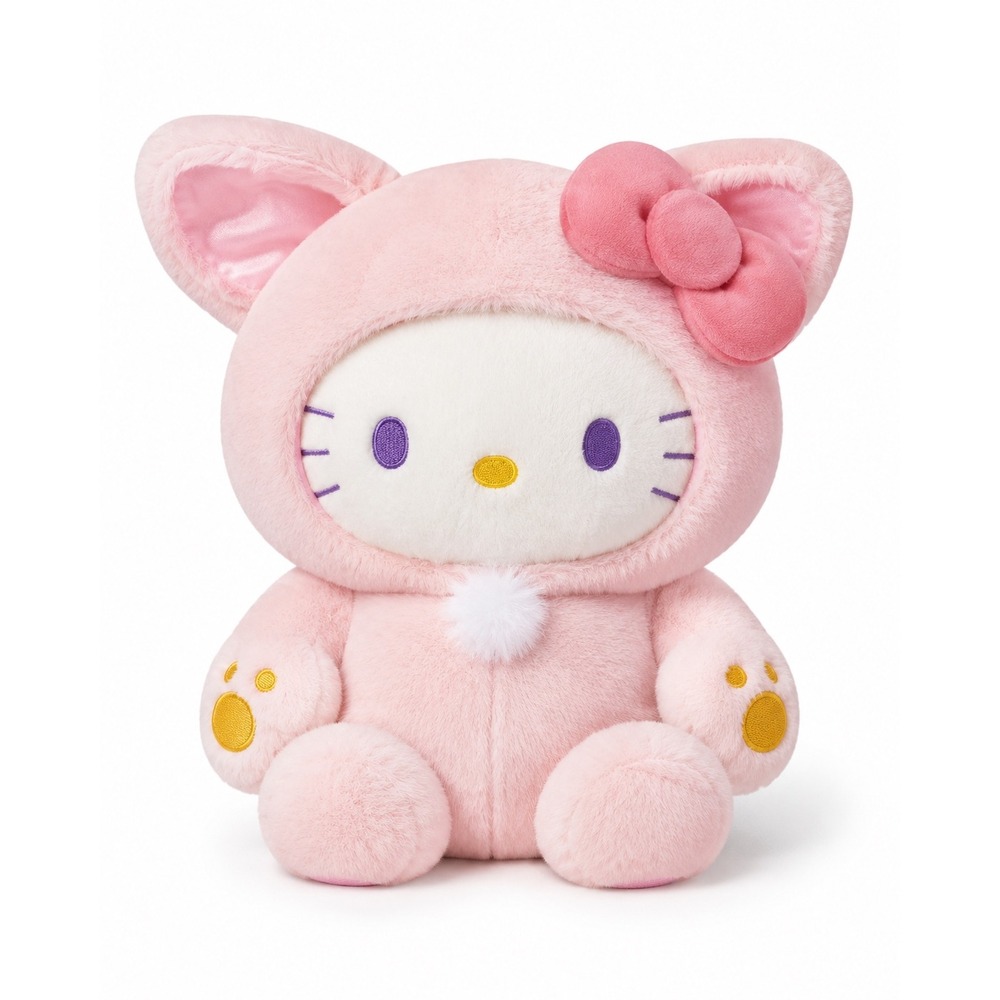 Sanrio Hello Kitty Pink Cat Costume Plush Toy 8-10 Inch Collectible Soft Doll